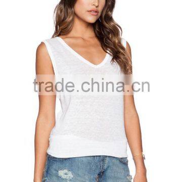 Linen Blend Low Back Tank photo-3