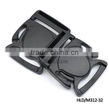 HLD/M312-32mm 1.25inch Black Plastic Buckles Adjustable Splice Clip Buckle Crab-sahpe Backpack Webbing Strap photo-3