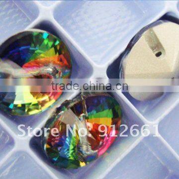 Silver Back Crystal Button Shirt Buttons Garment Accessory Round Crystal Buttons Wholesales photo-4