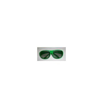 PC plastic frame Green,black big size linear polarized glasses for 3D/4D/5D/6D cinema