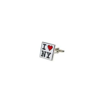 Enamel Metal Cheap Cufflinks-I love NY