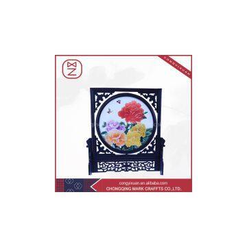 Handmade Silk Embroidery Lucky Art Stitckwork for Anniversary Meaningful Souvenir
