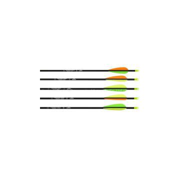 orange vane carbon arrow shaft, shooting arrow, archery arrow, hunting arrow, camo surface shaft