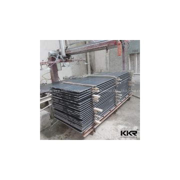 black solid surface artificial stone slab for ktichen counter