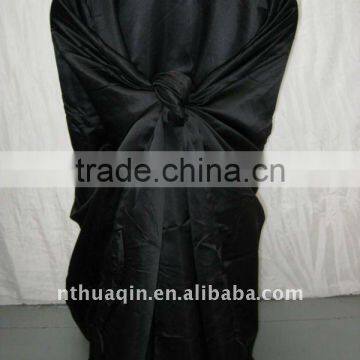 Self-tie Satin Chair Cover Pillowcase Chair Cover Cheap Satin Fabric Chair Cover photo-1
