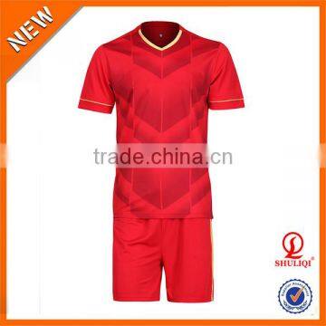 wholesale men sport wear, dry fit polyester soccer jersey H-681