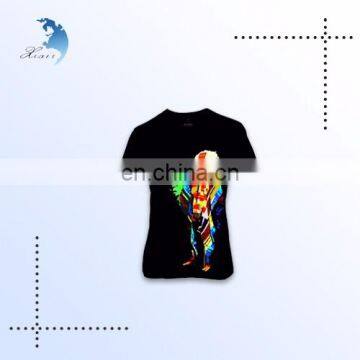 Unique water printing polyester company t shirt design