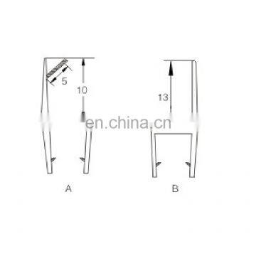 180 Degree PVC Shower Door Seals for 8mm and 10mm Glass Door photo-2