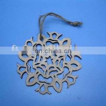 Wooden Christmas snowflake for holiday decoration