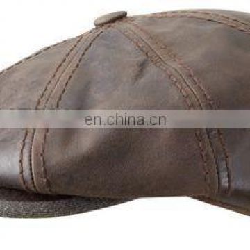 Mens Leather Ivy Cap