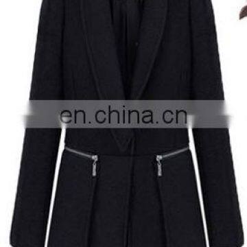 High quality black winter thick long women's coat