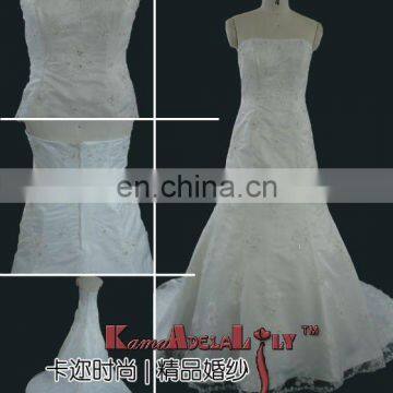 EB716 2015 new arrival gorgeous lace zipper wedding dresses