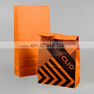 cusom logo grease proof paper bag in good quality,laminating wax coated paper bag