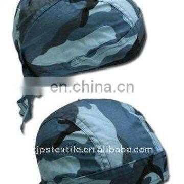 Hot seller Camouflage 100% cotton pirate cap,bandana cap,doo-rag