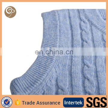 Round Neck Knitting Wholesale Cable Cashmere Baby Vest photo-4