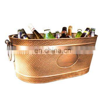 high quality brushed polish finished round large beer metal stainless steel ice bucket