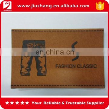 Personalized design jeans leather patch labels wholesale