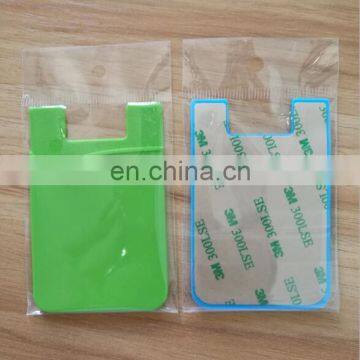 custom 3M adhesive silicone cell phone card wallet holder