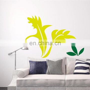 Leaves design adhesive wall decals for living room