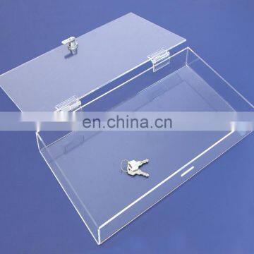 acrylic lock box,Clear Acrylic Box Case with Lock