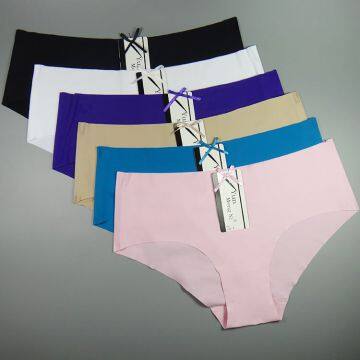(MOQ 12pcs) Yun Meng Ni Sexy Underwear Ice Silk Seamless Ladies Brief Hot Sale Cheeky Panties photo-4