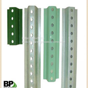 Vineyard Green painted u shape post ground stakes