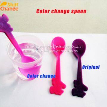 BPA Free Heat Sensitive Color Change Plastic Baby Spoon