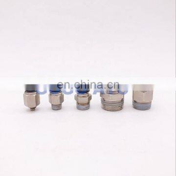 10pcs a lot 14mm 3/8 1/2 inch BSP straight pneumatic pu hose tube air valve fitting brass PC One touch solenoid valve connector