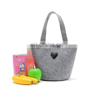 promotional customized color shopper felt shopping tote women carrier bag