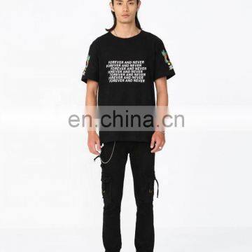 DiZNEW Clothing Manufacturers Custom Mens Cotton Embroidery Plain Black T Shirt photo-3