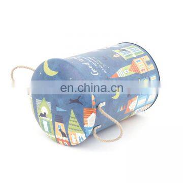 Customized Home Storage Indoor Metal Round Bins Sets Printing PVC Customized Logo Kitchen Compost Storage Bin photo-3