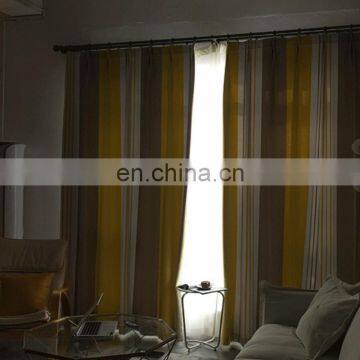 Wholesale Custom Mediterranean Color Stripe Cotton and Linen Yarn-dyed Jacquard Fabric Shade Blackout Window Curtains for Home photo-6