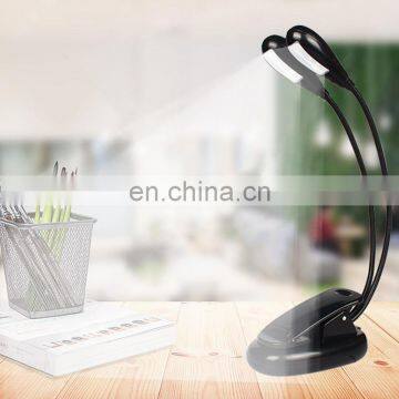 New 4 LED Desk Lamp Learning Eye Clip Book Light Dormitory LED Reading Clip Light