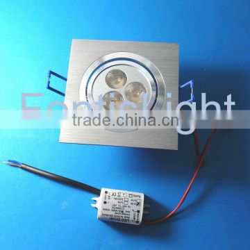 3w led downlight,Square,CE&ROHS approval, 3 years quality warranty