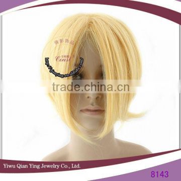 Short blond cute cosplay male party hair wigs