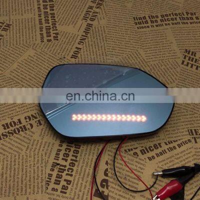 Панорамное заднее зеркало с голубым стеклом, с LED-сигналами поворота, с подогревом и системой мониторинга мертвых зон для Honda Civic 8-го поколения 2006 - 2011 годов, 2 штуки