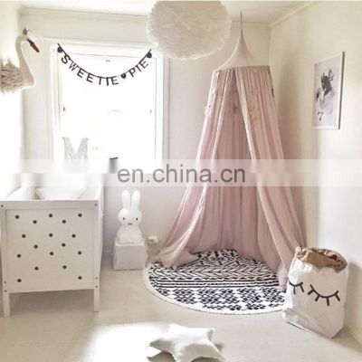 Cotton Linen Baby Mosquito Net Hanging Dome Bed Curtain For Living Room Home Sofa Tent Kid Bedroom Decor