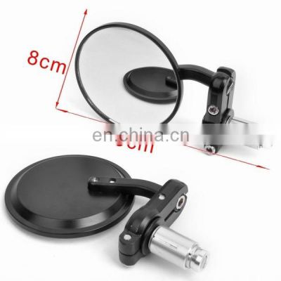 Universal Round Bar End Rear View Mirror Motorcycle Mirrors Moto Motorcycle Rearview Motorbike Scooters Rearview Side