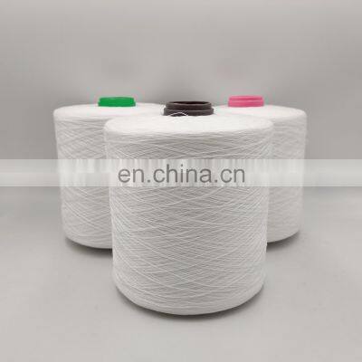 China Factory Hot Selling High Tenacity Dyeing Tube 100% Polyester Poly Poly Core Spun Sewing Thread Raw White photo-2