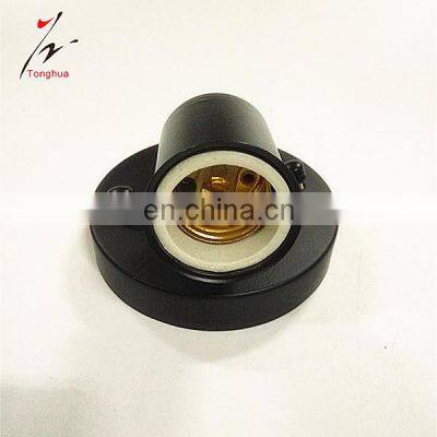 Simple Black Vintage Wall Light Indoor Combined With Iron Ceiling Rose and Ceramic Lamp Holder for Home Decorative