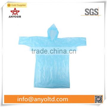 Disposable pullover type plastic raincoat