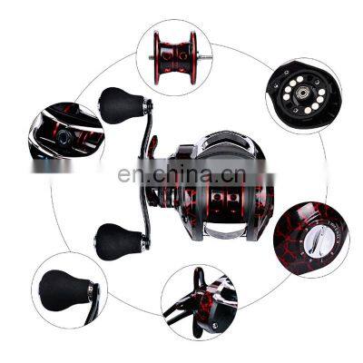 Amazon Metal 18+1BB 7 - 10 кг максимальное усилие тяги 7.1:1 бейткастинг-моток в красном цвете Crack для рыбалки в соленой воде photo-4