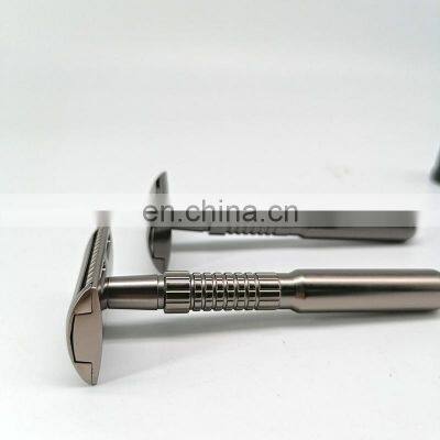 Adjustable Professional Skin Care Reusable Shaving Chrome Safety Razor Safety Razor Set With Razor Brush photo-5