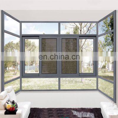 Australia standard window glass sliding window sound insulation tempered aluminum sliding windows