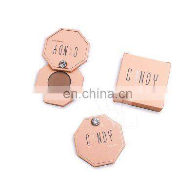 Custom 1 Color Octagonal Small Paper Single Empty Eyeshadow Palette Pan Packaging Case