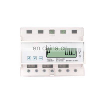 Remote control 3-phase din rail digital power electric meter for solar system