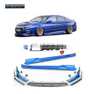 Original design ACR style car body kit full set front lip and rear lip side skirt bumper for Honda Accord 2018 20219 2020