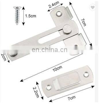 90 Degree Stainless Steel Security Keyless Hotel Black Sliding Door Handle Lock Gate Latch System Hardware photo-4