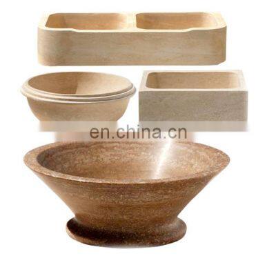 Premium Quality Wholesale Travertine and Marble Sinks and basin for bathroom marble basin bathroom sink for home decoration