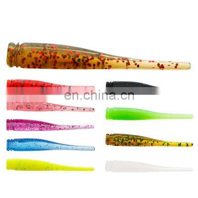 JOHNCOO 43MM 0.5G Swimming Straight Tail Soft Baits Swim Baits Soft Fishing Lures for Carp Bass Pike